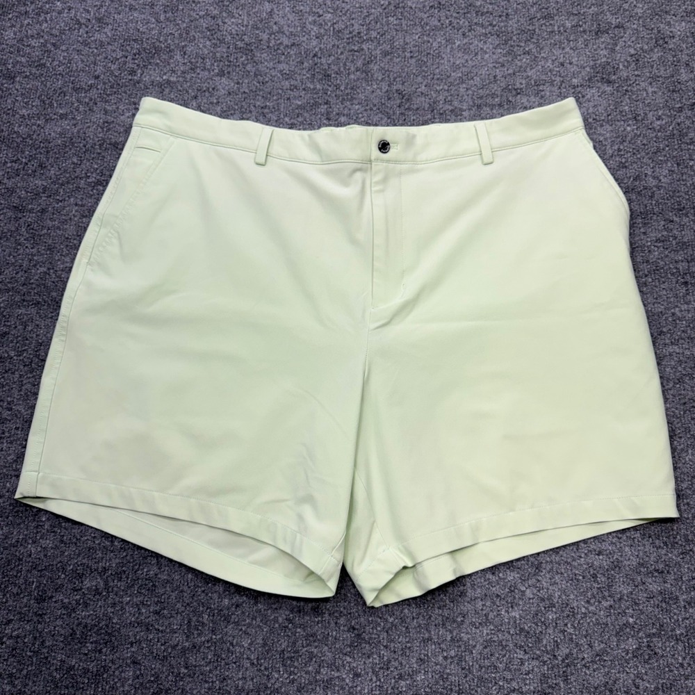 Dunning Mens Golf Shorts Size 42 Pale Lime Green Performance Stretch RN165394
